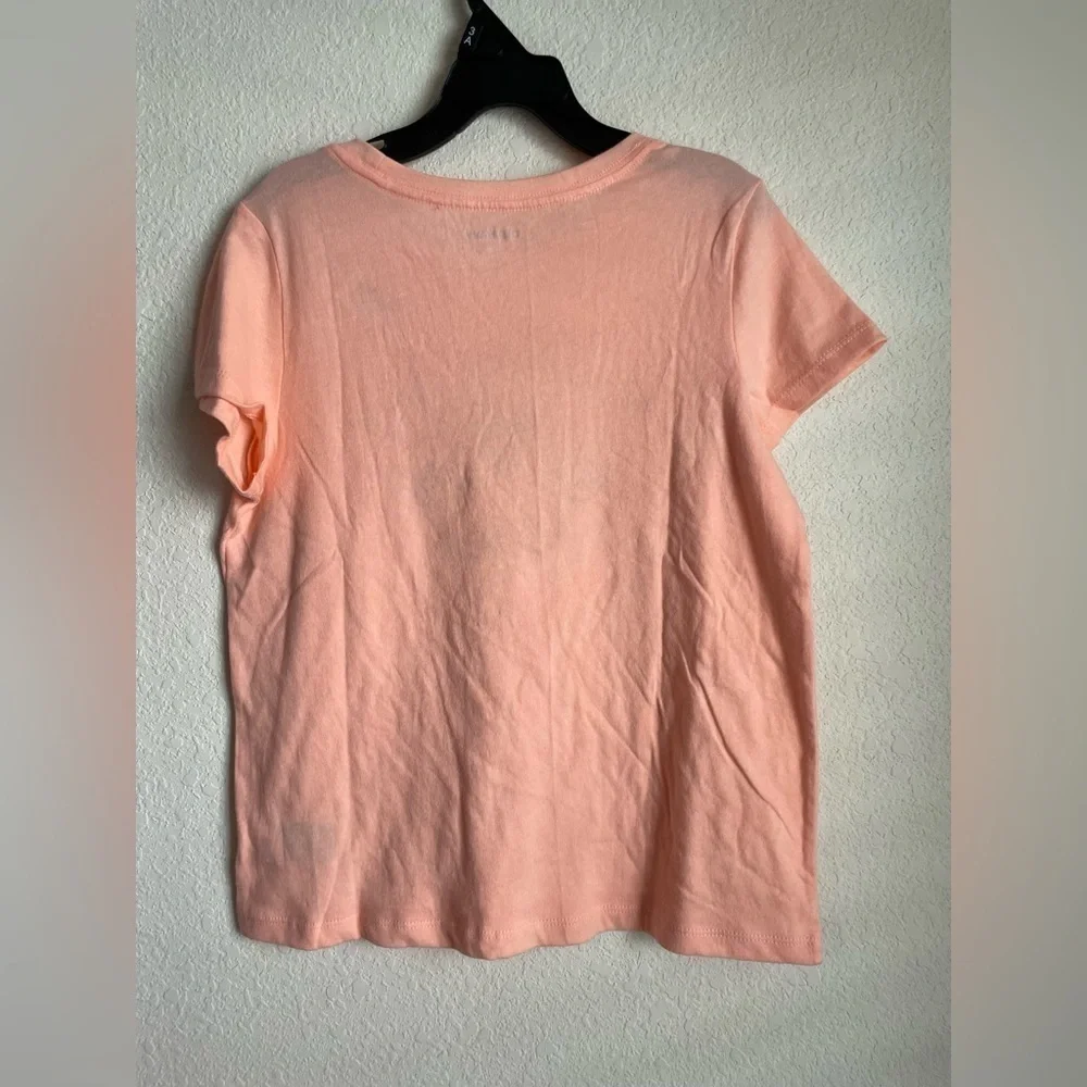 Old Navy Girls Coral Smiles for Miles Graphic Tee size L 10/12-NWT